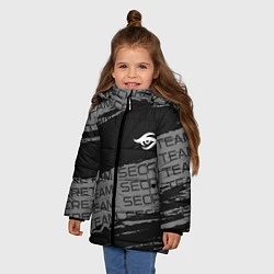 Куртка зимняя для девочки Форма Team Secret, цвет: 3D-черный — фото 2