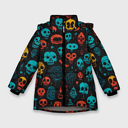 Зимняя куртка для девочки Skull party
