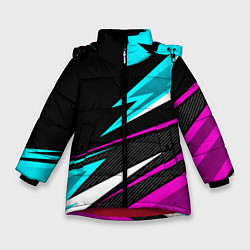 Зимняя куртка для девочки Спорт униформа - неон