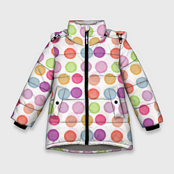 Зимняя куртка для девочки Цветные кружочки