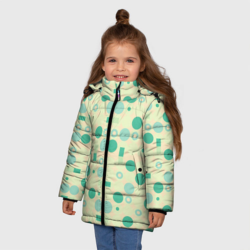 Зимняя куртка для девочки Art green / 3D-Черный – фото 3