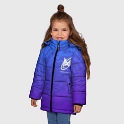 Куртка зимняя для девочки Nigma Galoxy форма, цвет: 3D-черный — фото 2