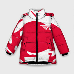 Куртка зимняя для девочки T1 форма, цвет: 3D-черный