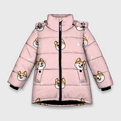 Зимняя куртка для девочки Pink corgi