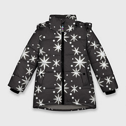 Зимняя куртка для девочки Звёздные снежинки