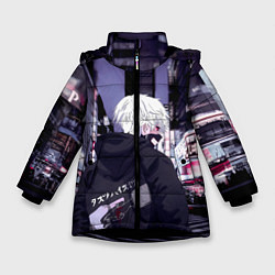 Куртка зимняя для девочки Kaneki Ken, цвет: 3D-черный