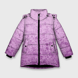Зимняя куртка для девочки Абстракция светло-сиреневый