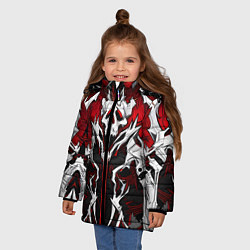 Куртка зимняя для девочки Агрессивные кости, цвет: 3D-светло-серый — фото 2
