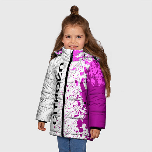 Зимняя куртка для девочки Citroen pro racing: по-вертикали / 3D-Черный – фото 3
