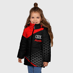 Куртка зимняя для девочки Ауди - sportwear, цвет: 3D-светло-серый — фото 2
