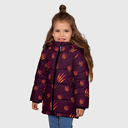 Куртка зимняя для девочки Шрамы, цвет: 3D-черный — фото 2