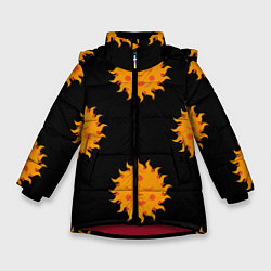 Куртка зимняя для девочки Красно солнышко, цвет: 3D-красный