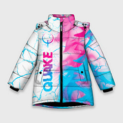 Куртка зимняя для девочки Quake neon gradient style: по-вертикали, цвет: 3D-черный