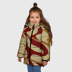 Куртка зимняя для девочки Камуфляжные паттерн, цвет: 3D-черный — фото 2
