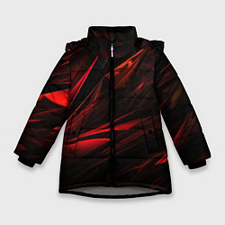 Зимняя куртка для девочки Black red background