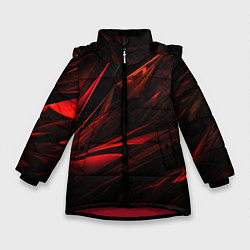 Зимняя куртка для девочки Black red background