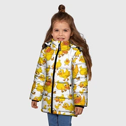 Куртка зимняя для девочки Yellow ducklings, цвет: 3D-светло-серый — фото 2
