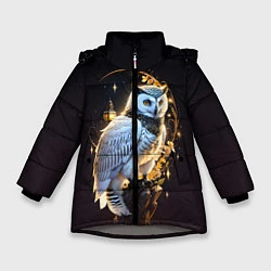 Куртка зимняя для девочки Снежная сова, цвет: 3D-светло-серый