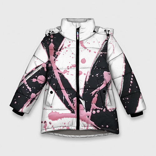 Зимняя куртка для девочки XO / 3D-Светло-серый – фото 1