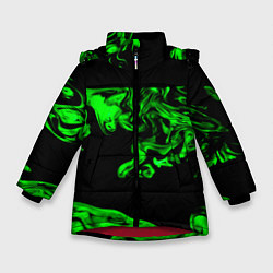Зимняя куртка для девочки Зеленый светящийся дым