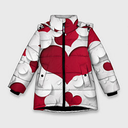 Куртка зимняя для девочки С любовью для вас, цвет: 3D-черный