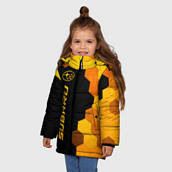 Куртка зимняя для девочки Subaru - gold gradient: по-вертикали, цвет: 3D-черный — фото 2