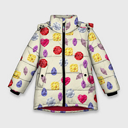 Зимняя куртка для девочки Минералы и кристаллы