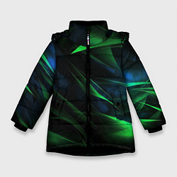Зимняя куртка для девочки Dark green background