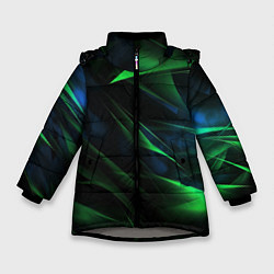 Зимняя куртка для девочки Dark green background