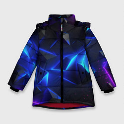 Зимняя куртка для девочки Blue dark neon