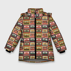 Зимняя куртка для девочки Коллекция старинных аудиокассет