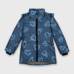 Куртка зимняя для девочки Hearts on denim, цвет: 3D-светло-серый