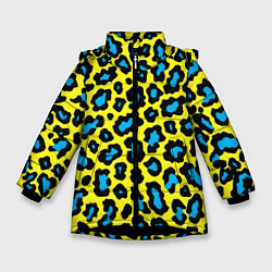 Зимняя куртка для девочки Кислотный леопард паттерн