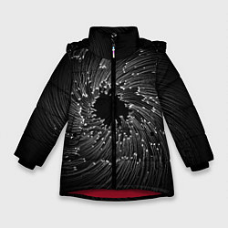 Зимняя куртка для девочки Абстракция черная дыра
