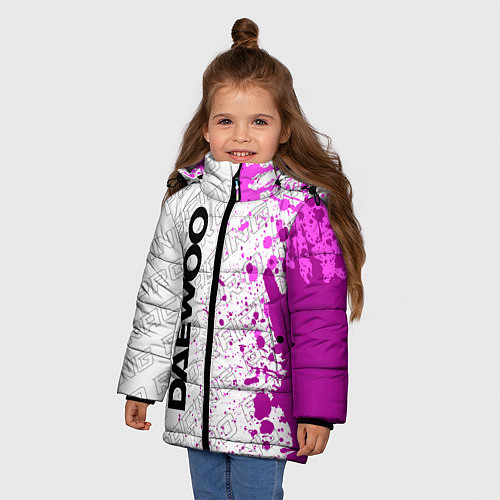 Зимняя куртка для девочки Daewoo pro racing: по-вертикали / 3D-Черный – фото 3