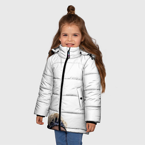Зимняя куртка для девочки Im Kenough / 3D-Светло-серый – фото 3