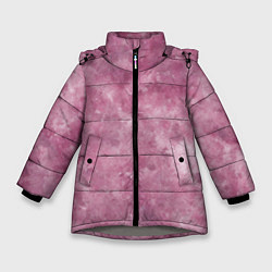 Куртка зимняя для девочки Текстура камня родонита, цвет: 3D-светло-серый