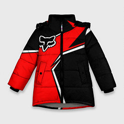 Зимняя куртка для девочки Fox мотокросс - красный