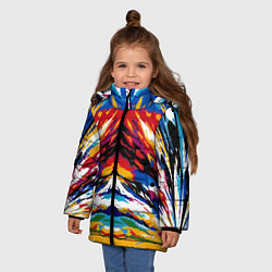Куртка зимняя для девочки Vanguard abstraction - vogue - art, цвет: 3D-красный — фото 2