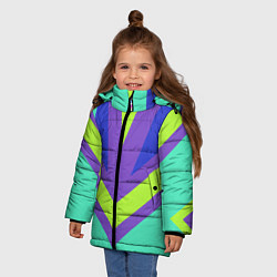 Куртка зимняя для девочки Имидж 90-х, цвет: 3D-черный — фото 2