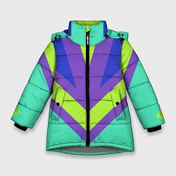 Куртка зимняя для девочки Имидж 90-х, цвет: 3D-светло-серый