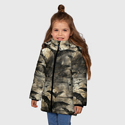 Куртка зимняя для девочки Кошмарные мышки, цвет: 3D-черный — фото 2