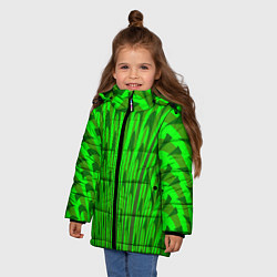 Куртка зимняя для девочки Травяные стрелы, цвет: 3D-черный — фото 2