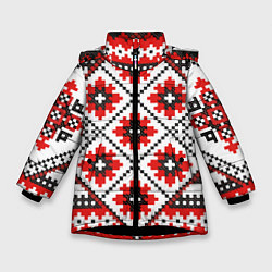 Куртка зимняя для девочки Удмурт мода, цвет: 3D-черный