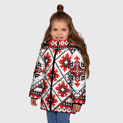 Куртка зимняя для девочки Удмурт мода, цвет: 3D-черный — фото 2