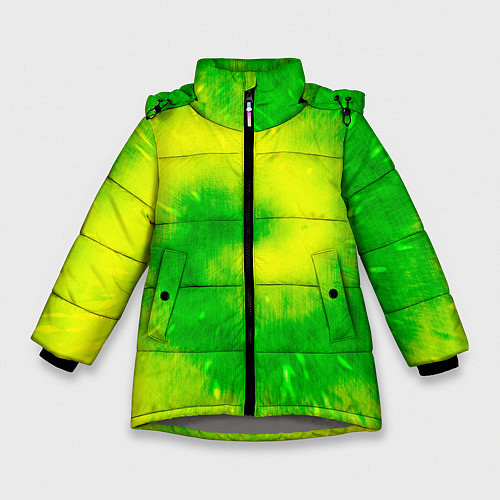 Зимняя куртка для девочки Тай-дай Солнечный луч / 3D-Светло-серый – фото 1