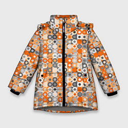 Зимняя куртка для девочки Узор с кружками