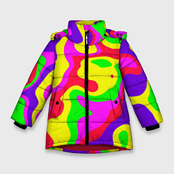 Зимняя куртка для девочки Абстракция пять цветов