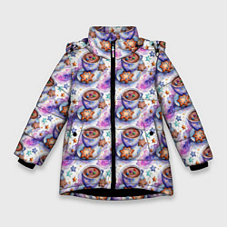 Зимняя куртка для девочки Какао с печеньками