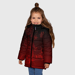 Куртка зимняя для девочки Дракон в градиенте, цвет: 3D-черный — фото 2